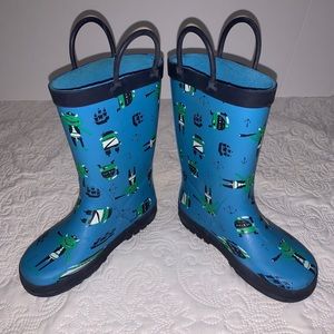 Carter’s boys blue nautical monster rain boots ⚓️